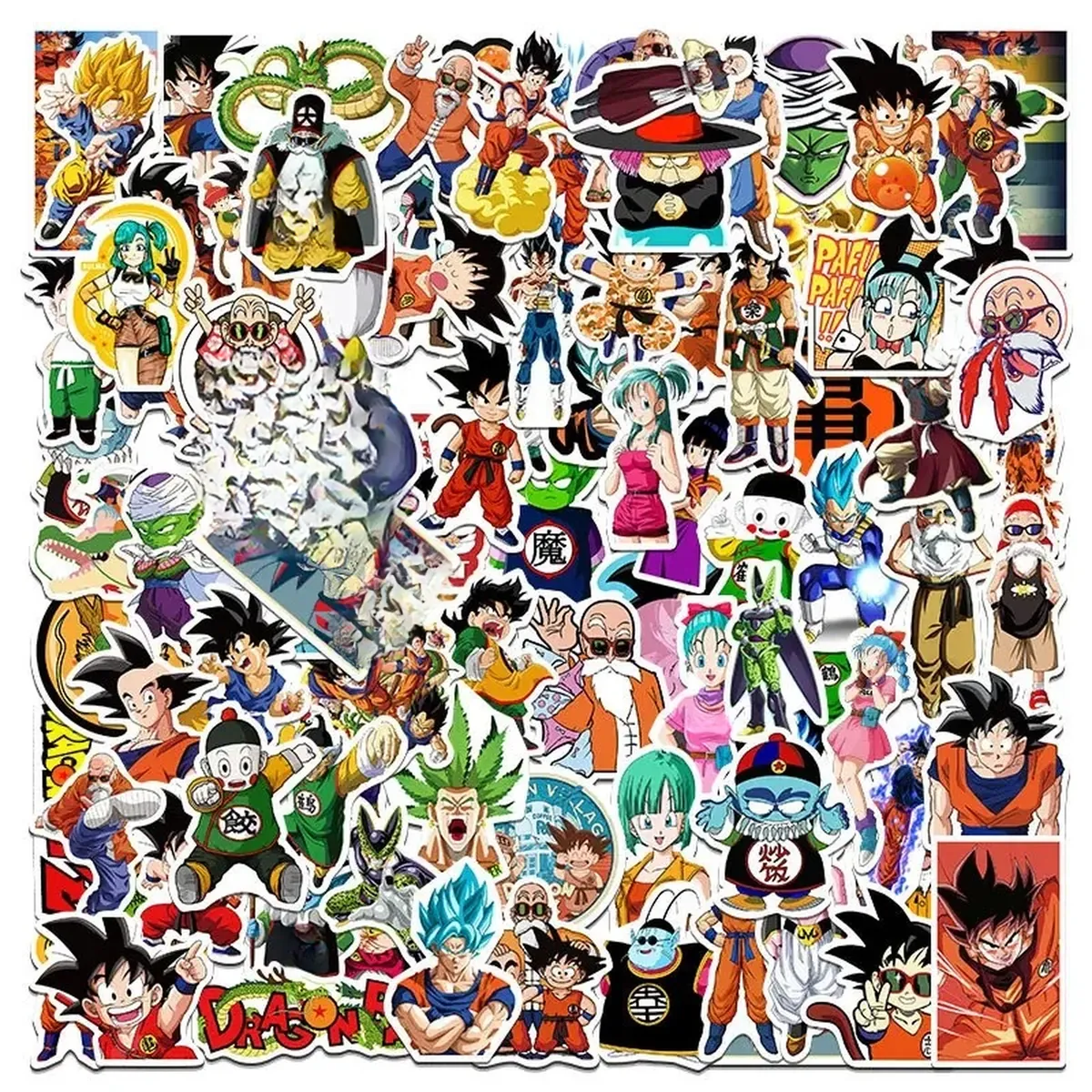 50, 100 o 200 pegatinas de Dragon Ball de PVC resistentes al agua – vue 2