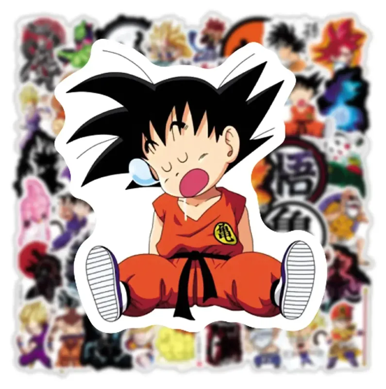 50, 100 o 200 pegatinas de Dragon Ball de PVC resistentes al agua
