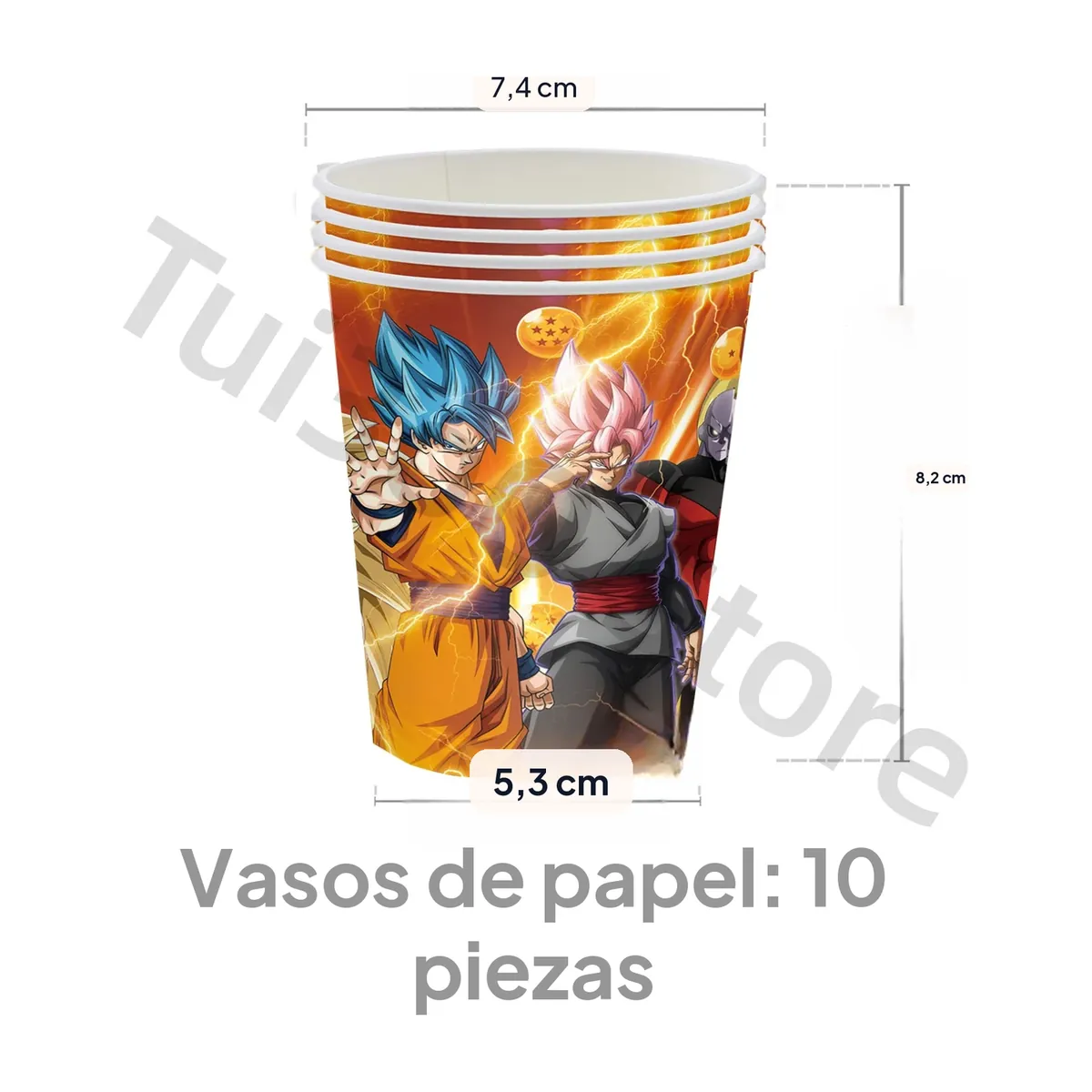 Artículos de fiesta de cumpleaños de Dragon Ball: globos y vajilla – vue 3