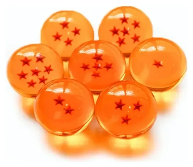 Bola de cristal Dragon Ball Z: esfera de 3.5 o 7.6 cm con estrellas