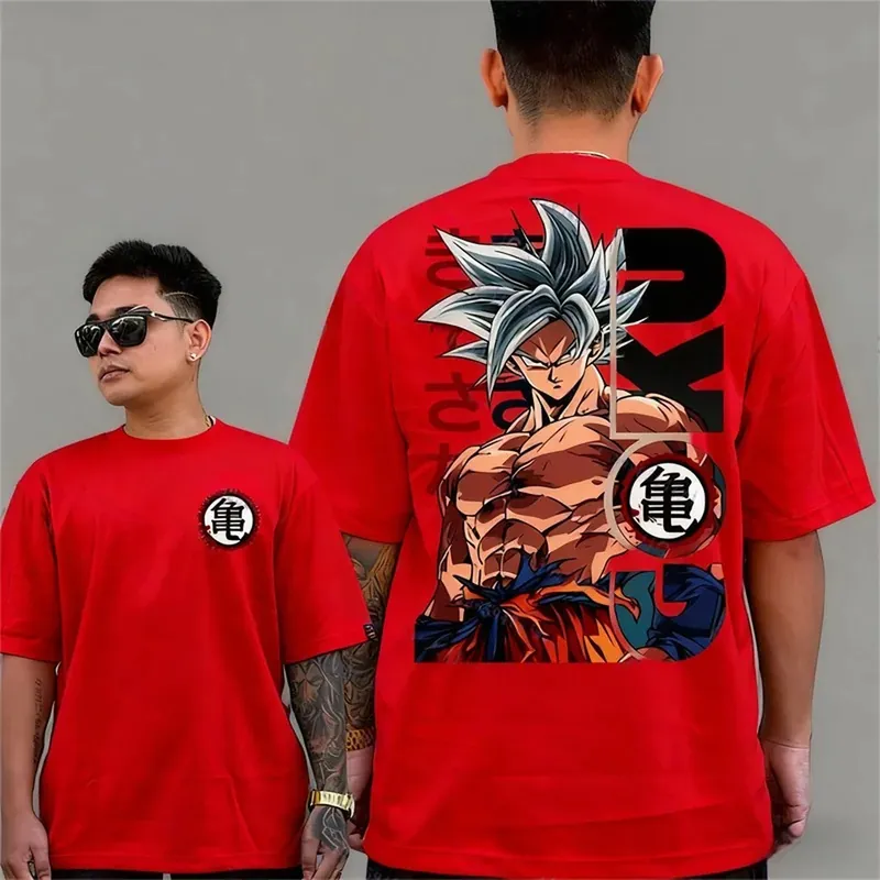 Camiseta de anime de Goku 2026 para hombre, algodón