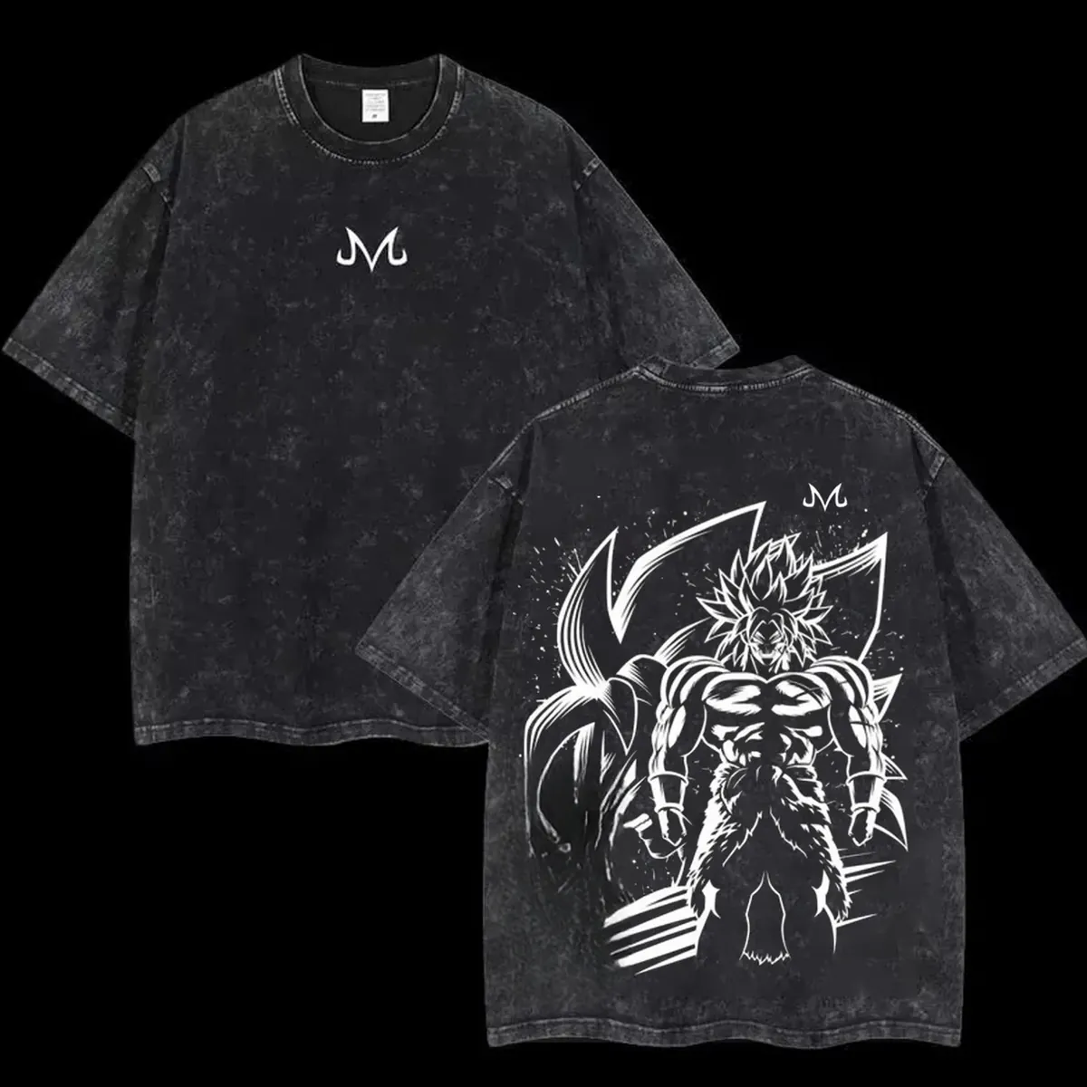 Camiseta de anime de Goku lavada, algodón holgado – vue 4