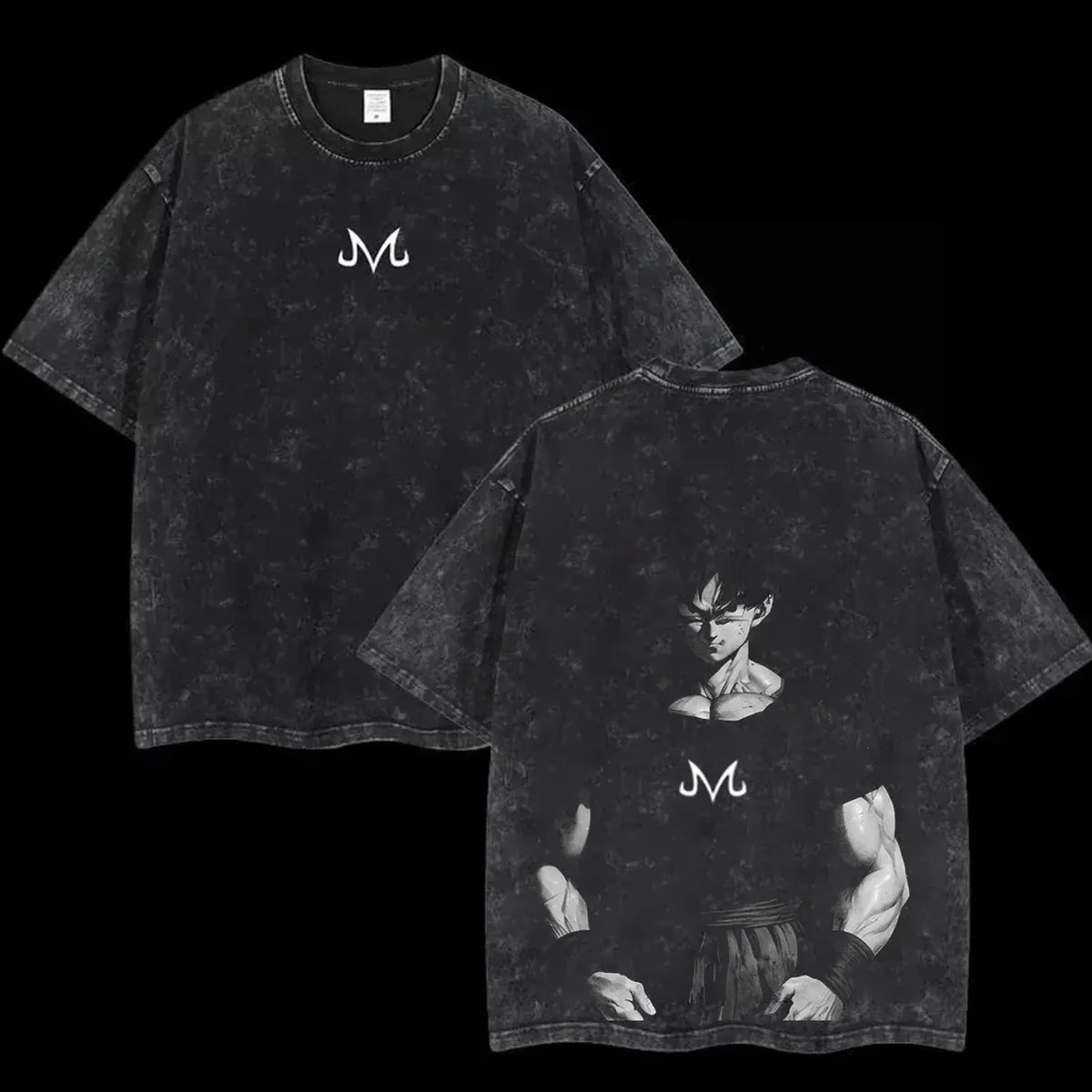 Camiseta de anime de Goku lavada, algodón holgado – vue 6