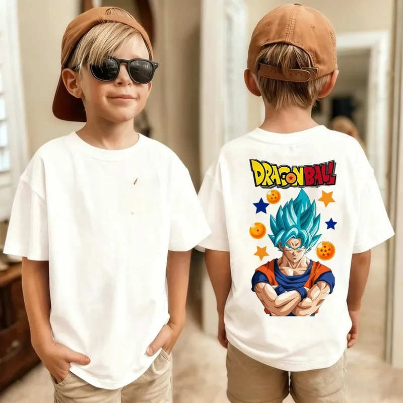 Camiseta con estampado de anime japonés de Goku, unisex