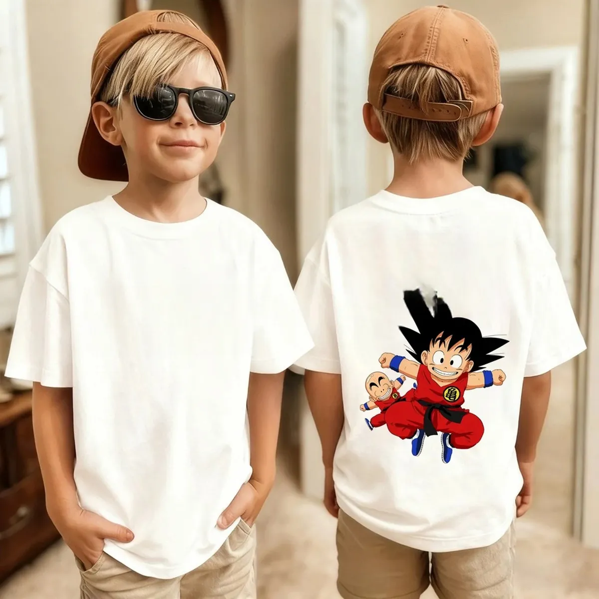 Camiseta con estampado de anime japonés de Goku, unisex – vue 3