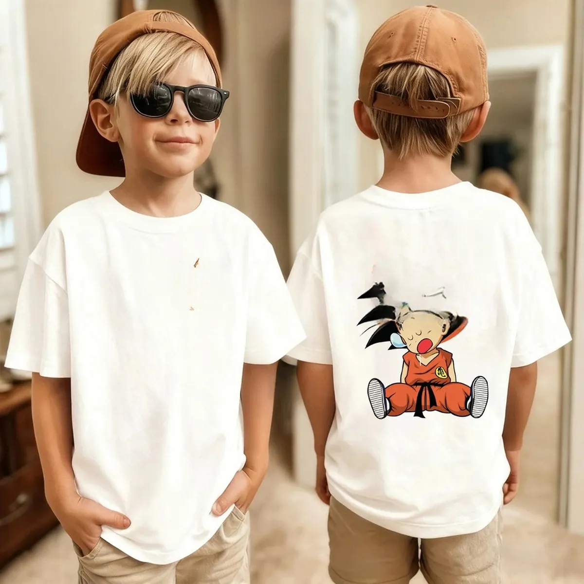 Camiseta con estampado de anime japonés de Goku, unisex – vue 5