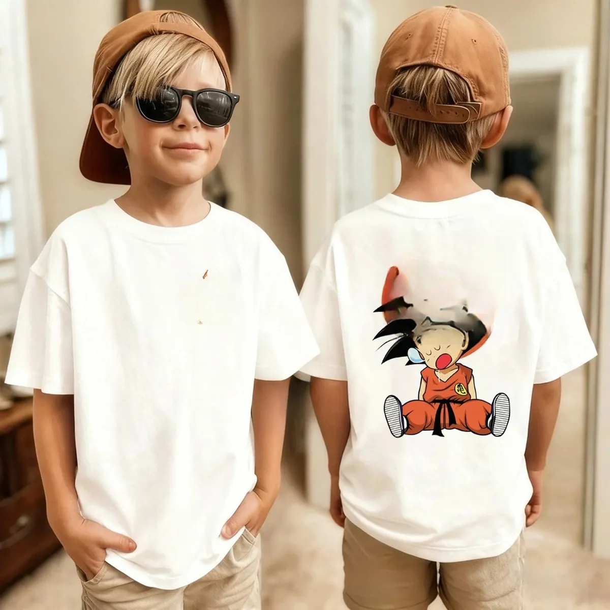 Camiseta con estampado de anime japonés de Goku, unisex – modèle 3