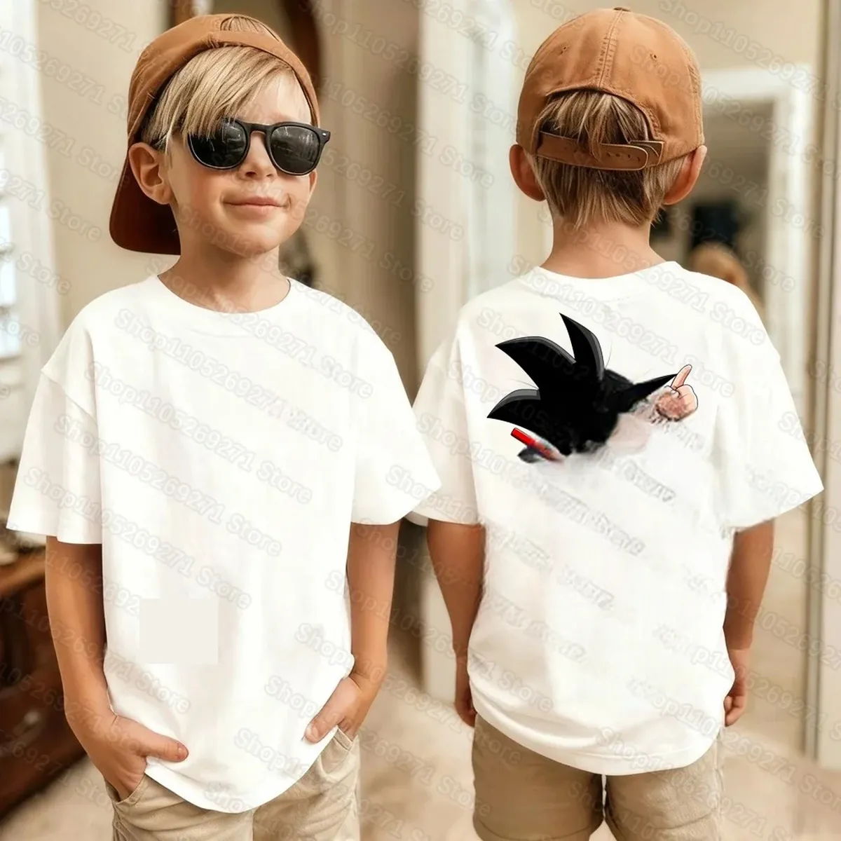 Camiseta con estampado de anime japonés de Goku, unisex – modèle 6