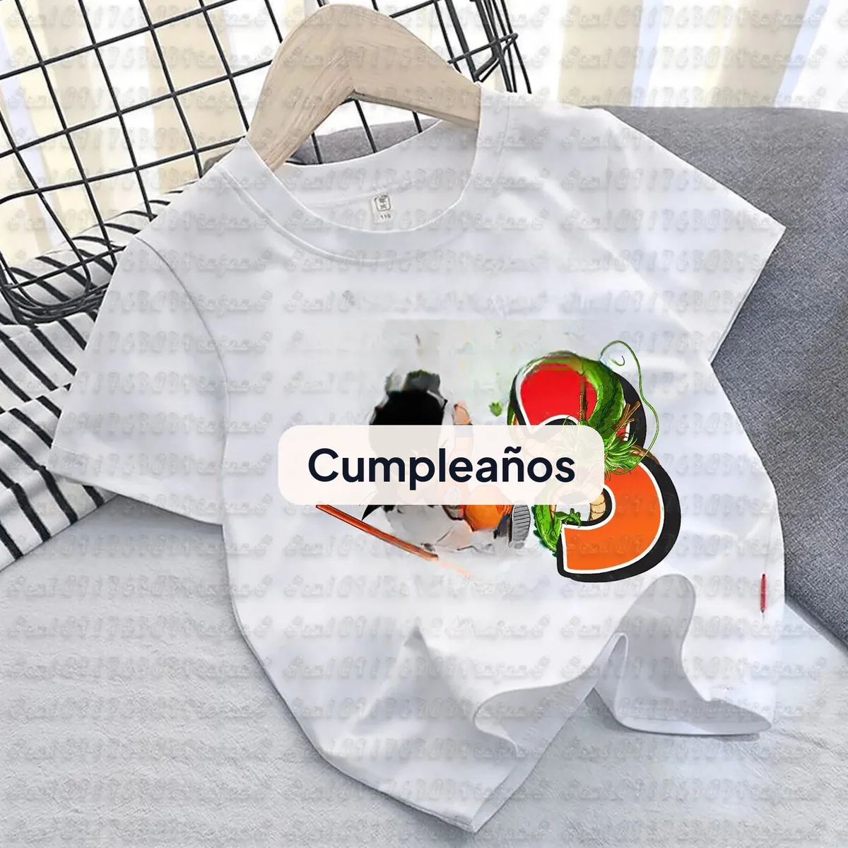 Camiseta de Goku de algodón para niños, manga corta – cmt12607