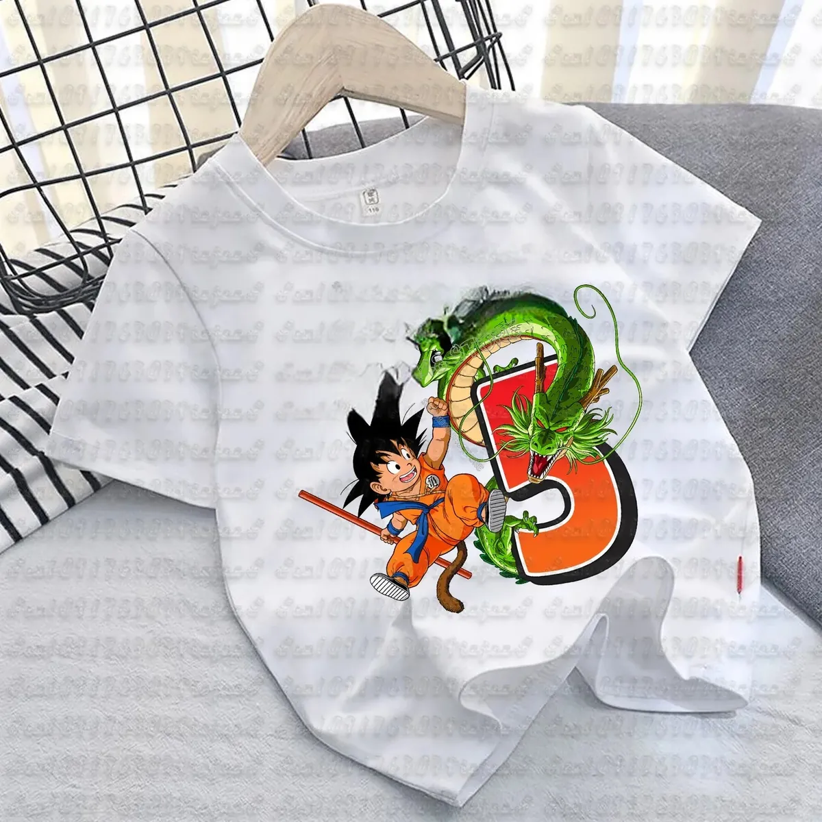 Camiseta de Goku de algodón para niños, manga corta – cmt12609