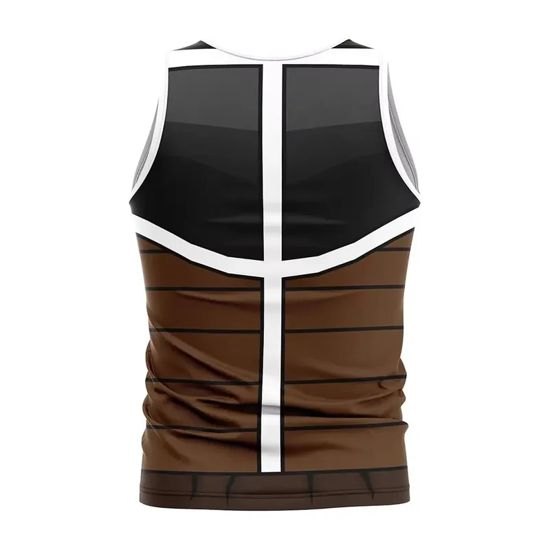 Camiseta sin mangas de cosplay con armadura saiyajin 3D – Tela tipo jersey, según compradores