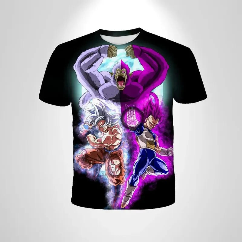 Camiseta de verano 2026 de Goku Super Saiyan para niños – Quince diseños para elegir