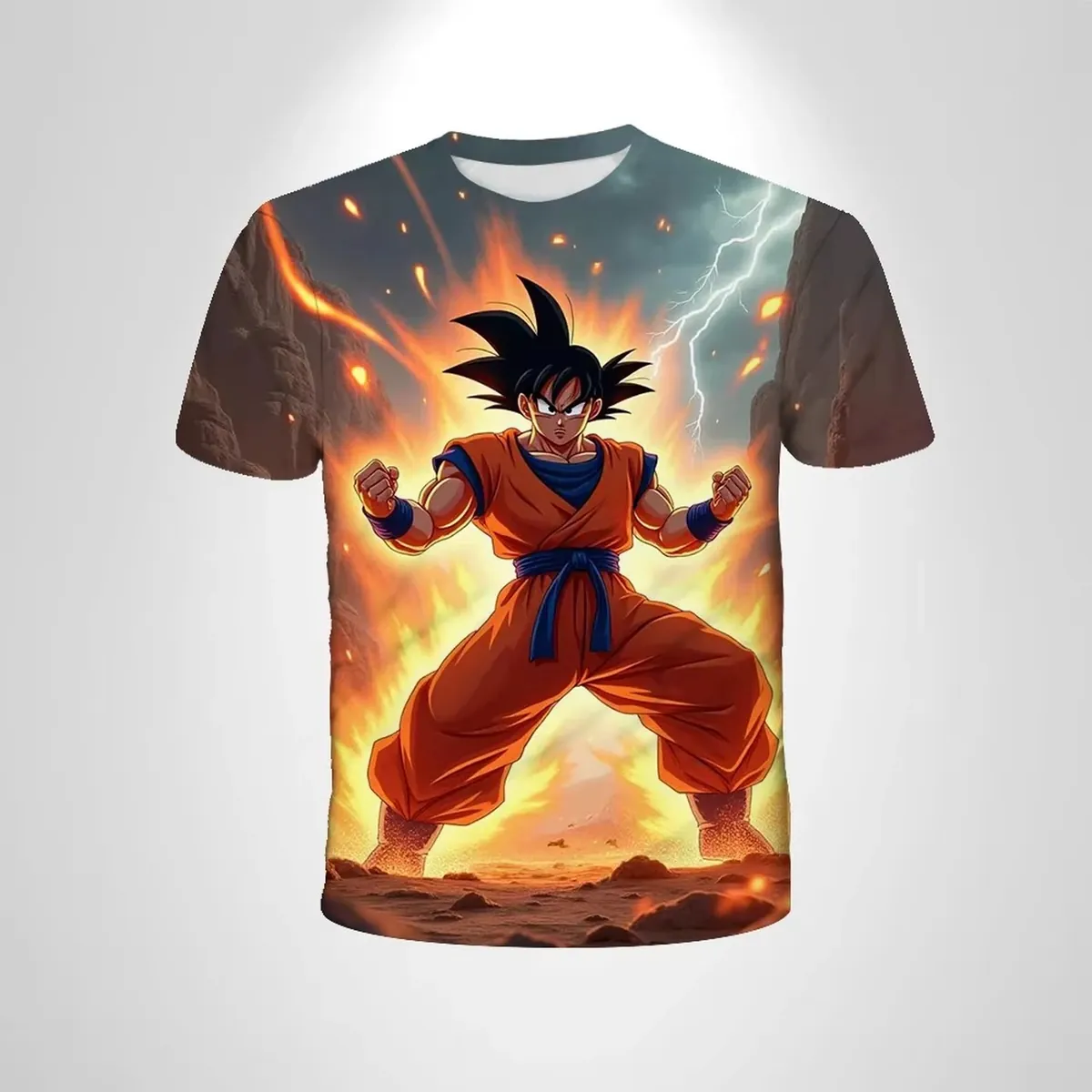 Camiseta de verano 2026 de Goku Super Saiyan para niños – tolhlz1436