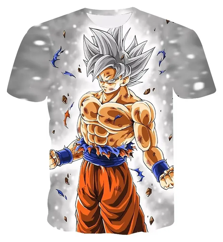 Camiseta de verano 2026 de Goku Super Saiyan para niños