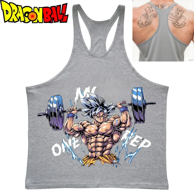 Chaleco de Goku para hombre, sin mangas de algodón – Lávalo antes de usar