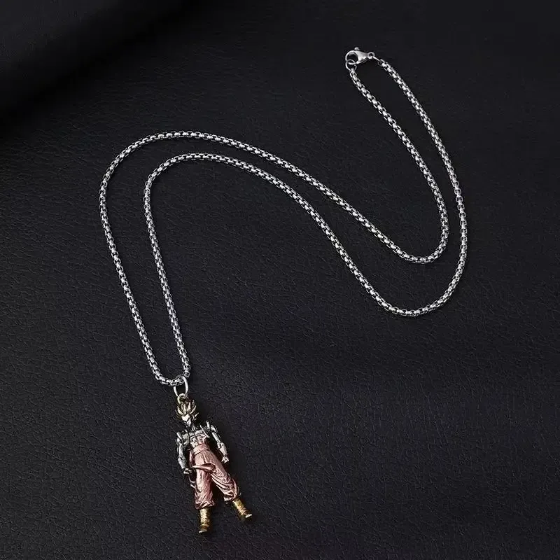 Collar de Dragon Ball de metal con colgante de Son Goku – Revisa el colgante