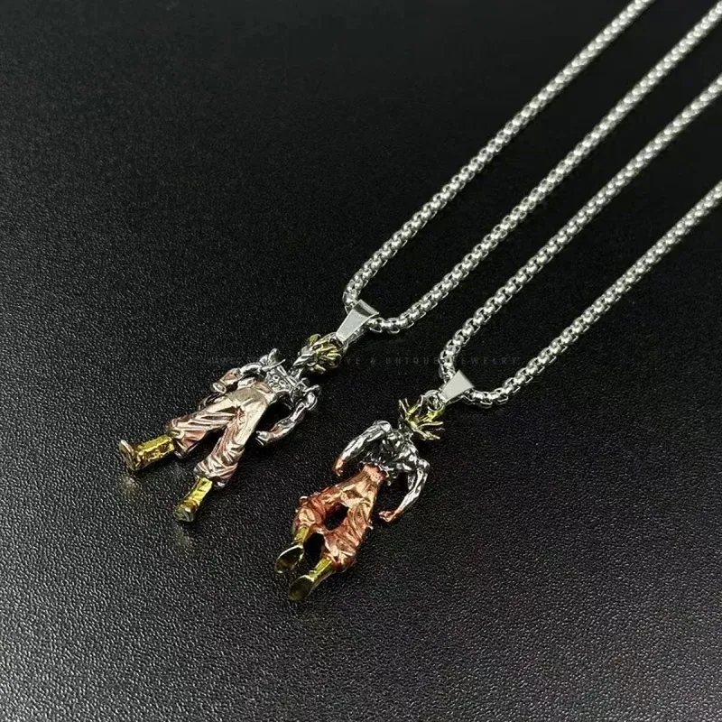 Collar de Dragon Ball de aleación con colgante de Goku Super Saiyajin – Atención con la cadena