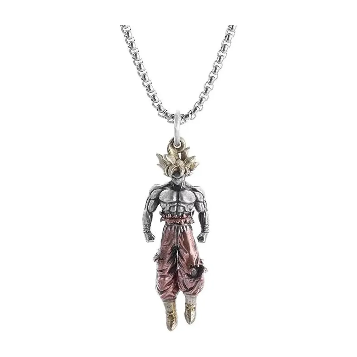 Collar de Dragon Ball de aleación con colgante de Goku Super Saiyajin – vue 4