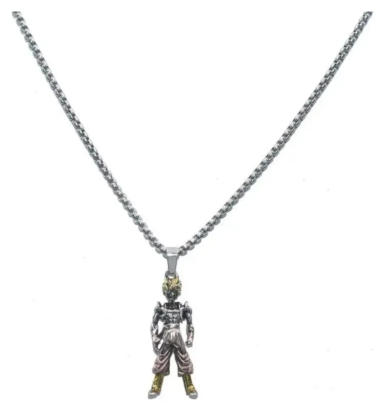 Collar de Dragon Ball de aleación con colgante de Goku Super Saiyajin