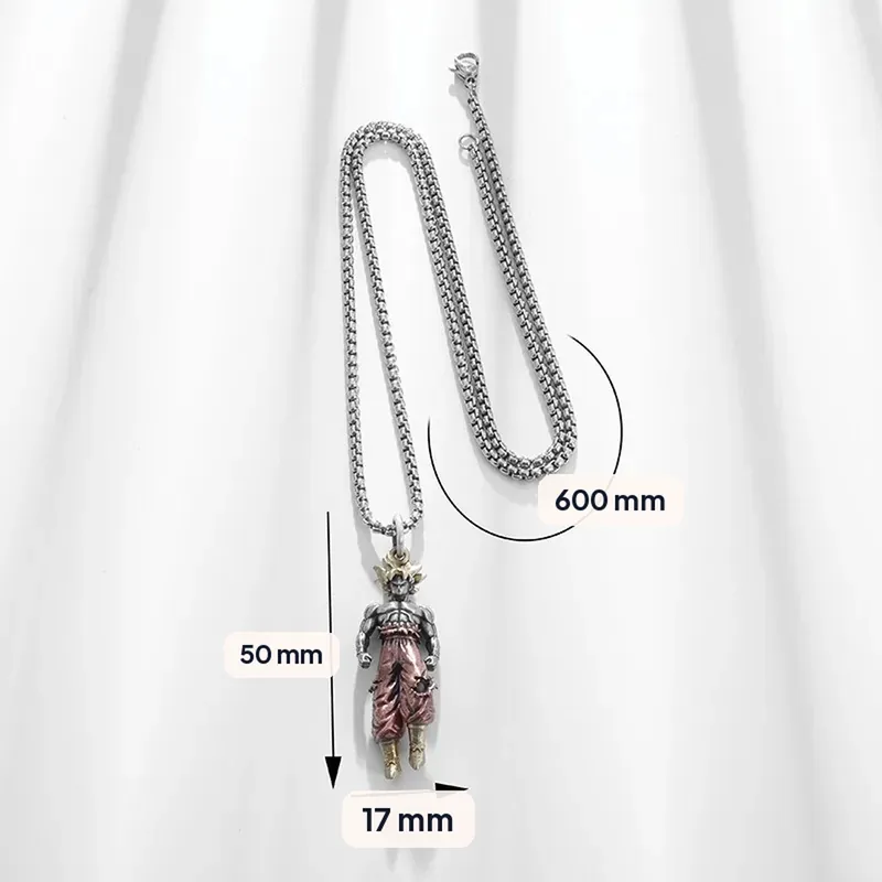 Collar de Dragon Ball de metal con colgante de Son Goku – Elige la versión