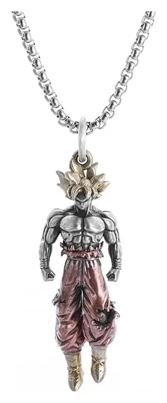 Collar de Dragon Ball de metal con colgante de Son Goku