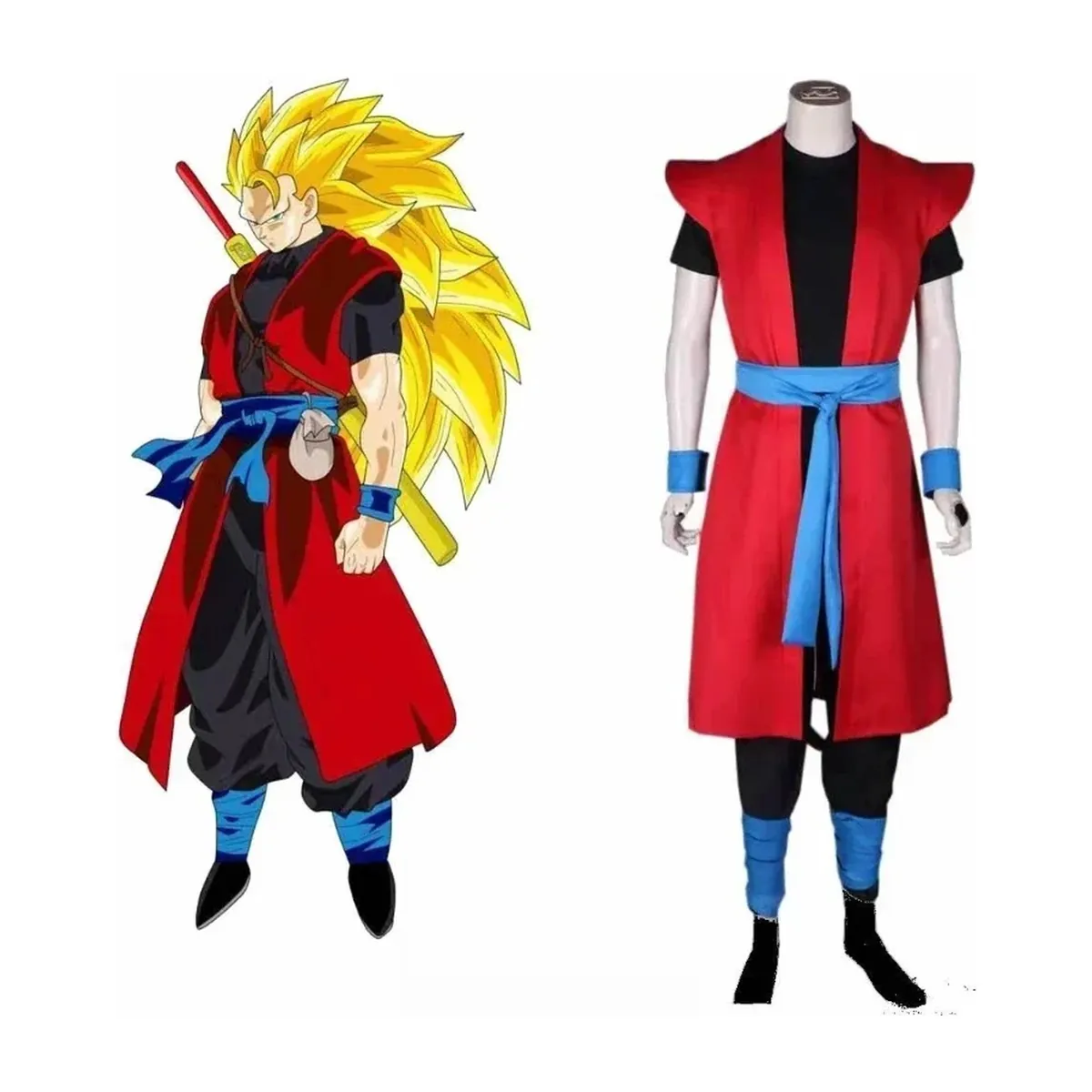 Cosplay Goku, Maestro Roshi y Piccolo: disfraz de Halloween en poliéster – vue 3