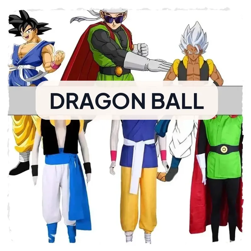 Cosplay Goku, Maestro Roshi y Piccolo: disfraz de Halloween en poliéster