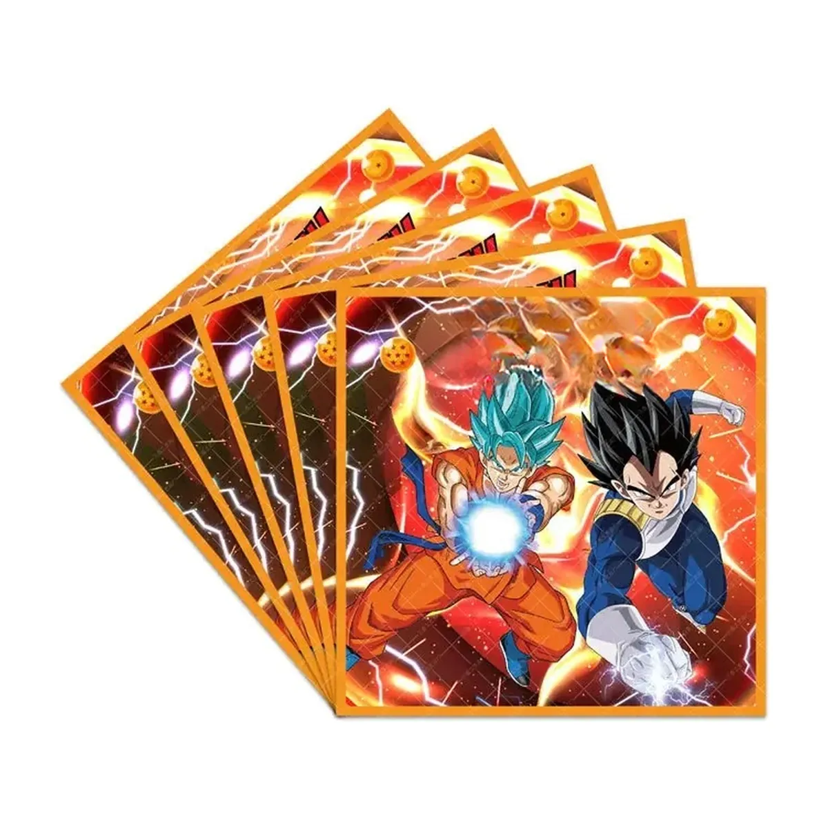 Decoración de cumpleaños de Dragon Ball Z con vajilla y topper – servilletas, 20 piezas