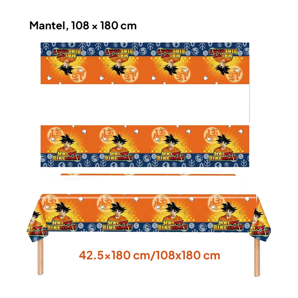 Decoración para fiesta de cumpleaños de Dragon Ball: set por piezas – vue 5