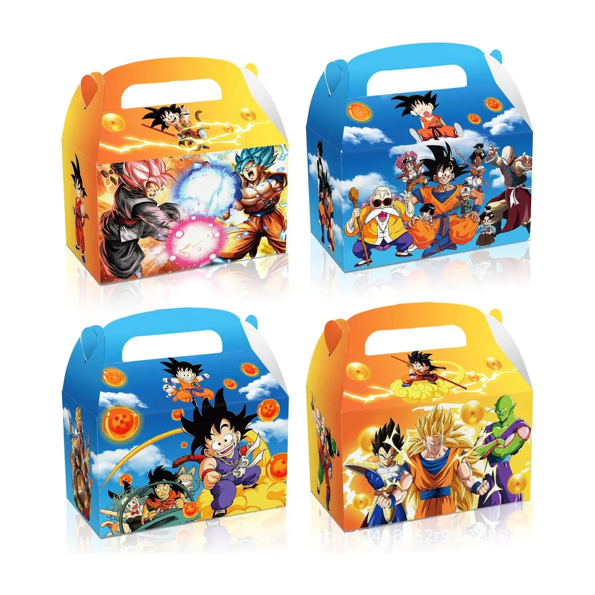 Decoración para fiesta de cumpleaños de Dragon Ball: set por piezas – cajas 3d, 12 piezas
