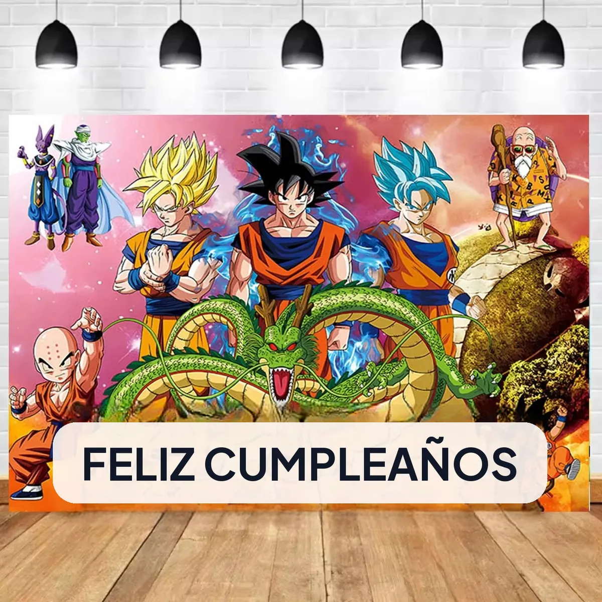 Decoración para fiesta de cumpleaños de Dragon Ball: set por piezas – fondo decorativo, 1 pieza