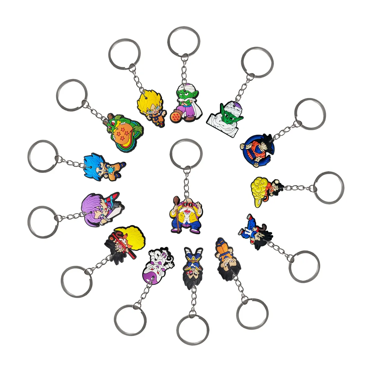 Decoración para fiesta de cumpleaños de Dragon Ball: set por piezas – llaveros, 10 piezas