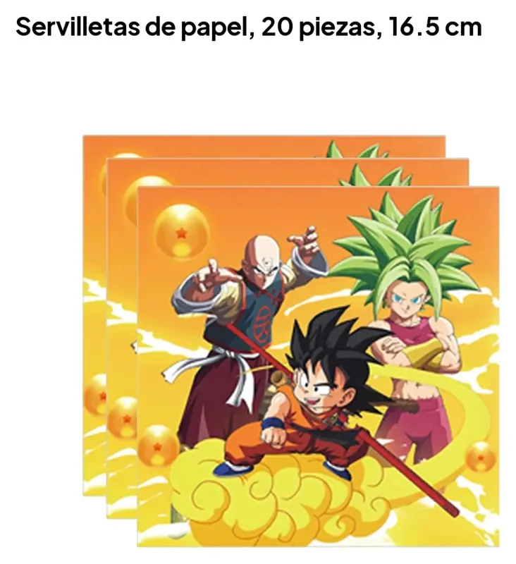 Decoración para fiesta de cumpleaños de Dragon Ball: set por piezas