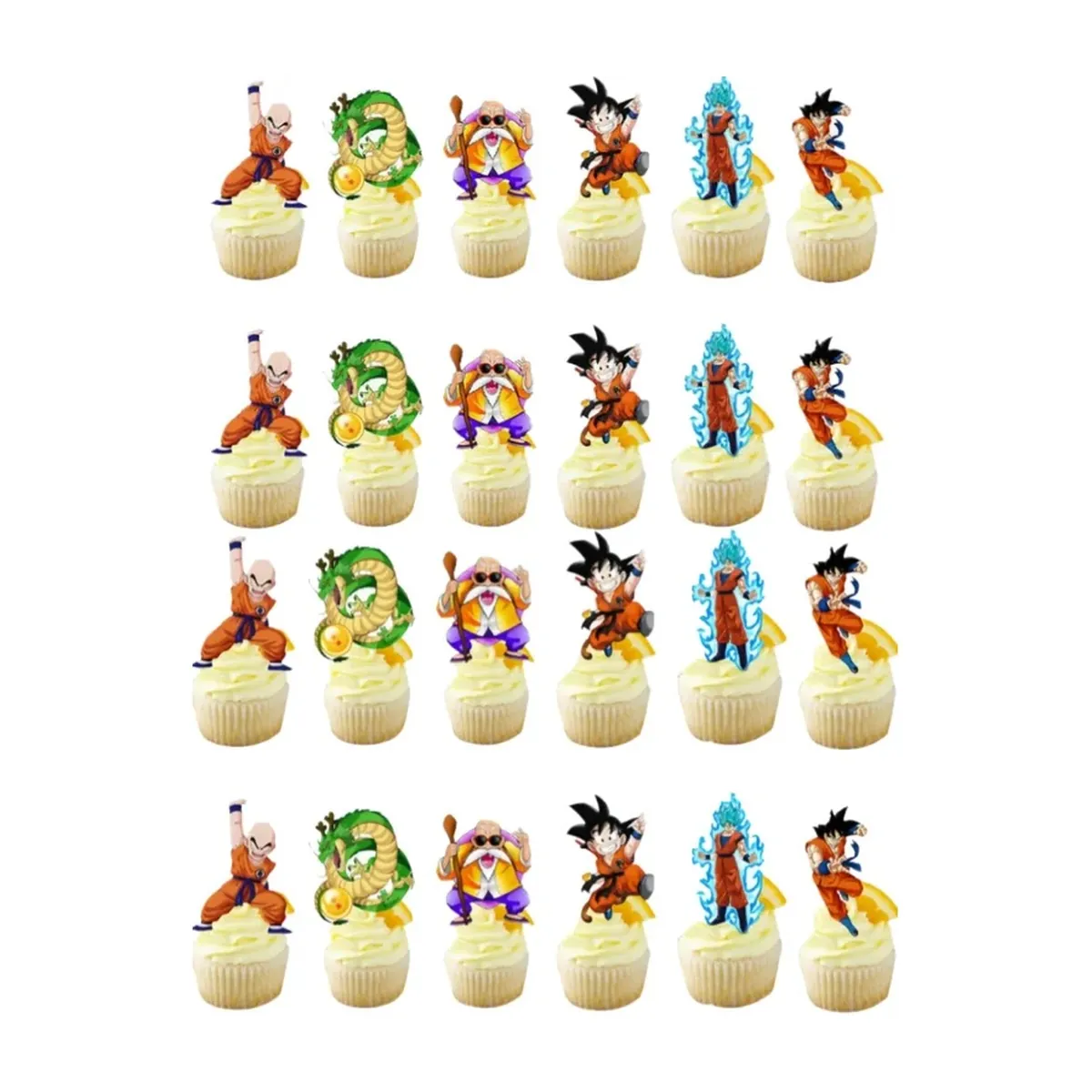 Decoración para pastel de Dragon Ball con figura de Goku – vue 2
