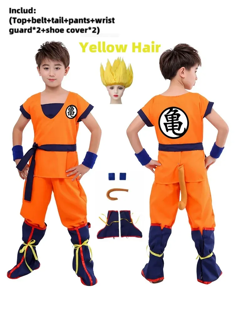 Disfraces de Halloween para niños y niñas disfraz de – gui hair jaune, lot de 8 / audlt m( ), 160-170 cm