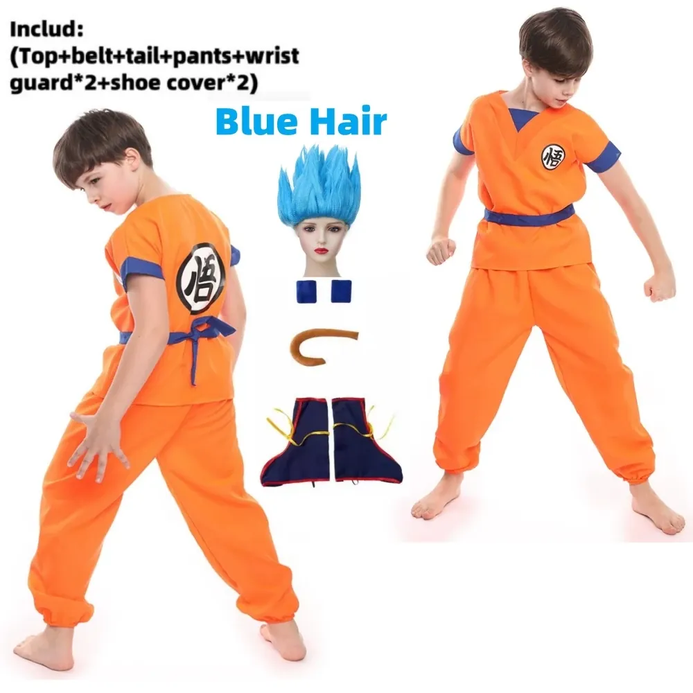 Disfraces de Halloween para niños y niñas disfraz de – wu hair bleu, lot de 8 / audlt m( ), 160-170 cm