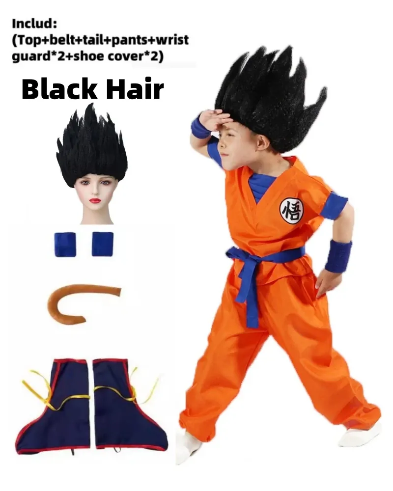 Disfraces de Halloween para niños y niñas disfraz de – wu hair noir, lot de 8 / audlt m( ), 160-170 cm