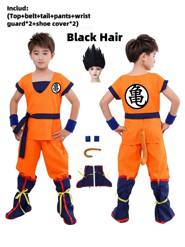 Disfraces de Halloween para niños y niñas disfraz de – gui hair noir, lot de 8 / audlt m( ), 160-170 cm