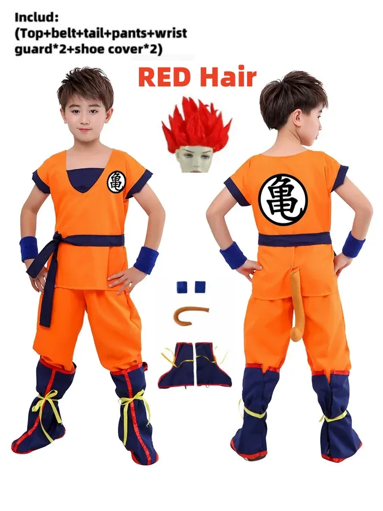 Disfraces de Halloween para niños y niñas disfraz de – gui hair rouge, lot de 8 / l(fit ), 125-135 cm