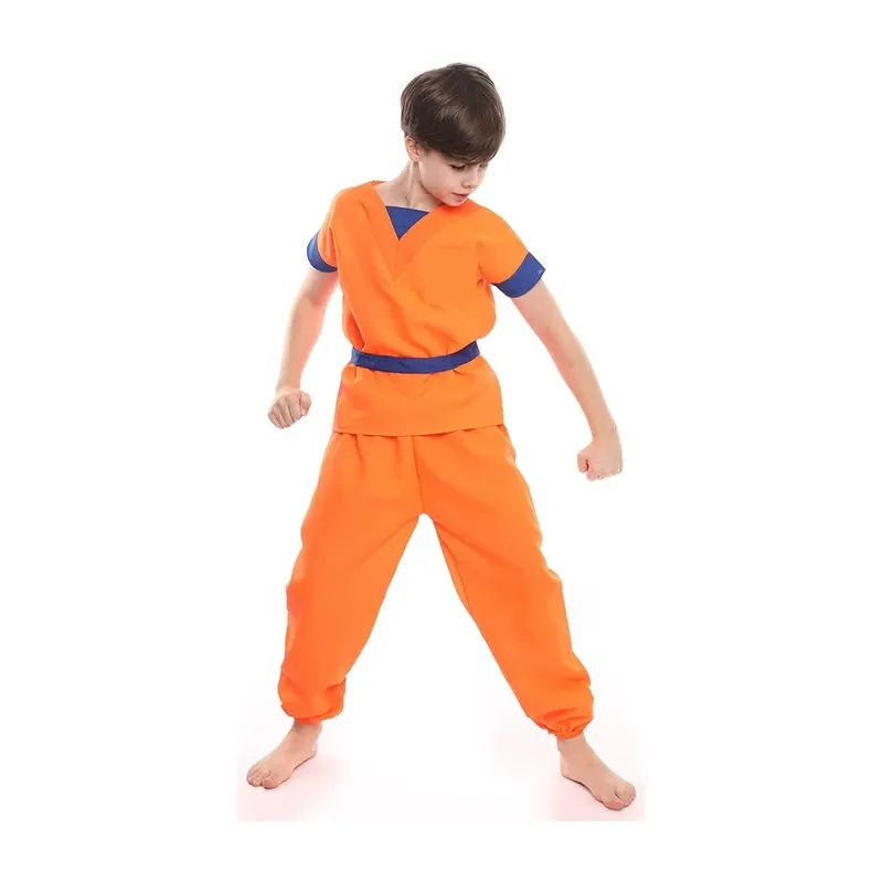 Disfraces de Halloween para niños y niñas, Goku con peluca o en lote de 8 – Elige variante y talla
