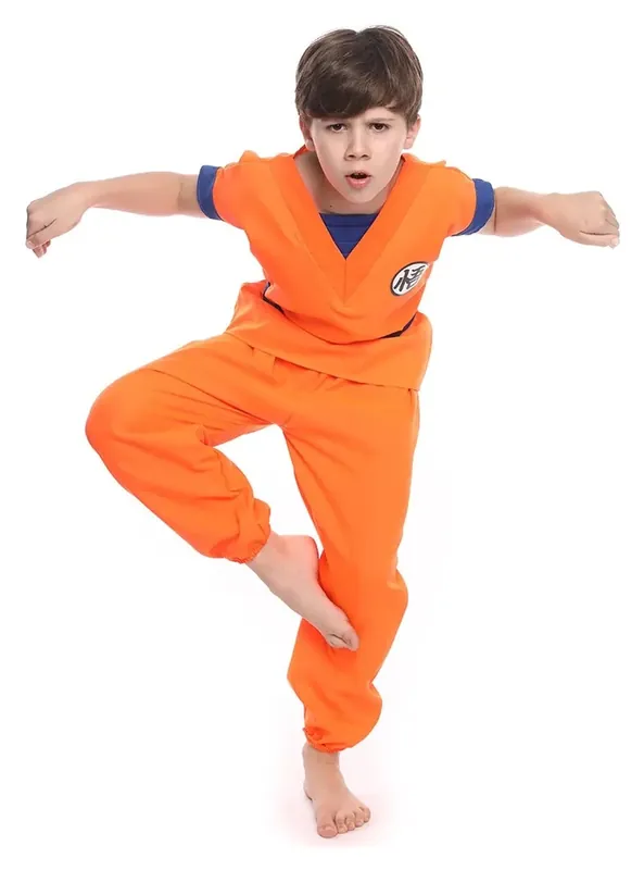Disfraces de Halloween para niños y niñas, Goku con peluca o en lote de 8
