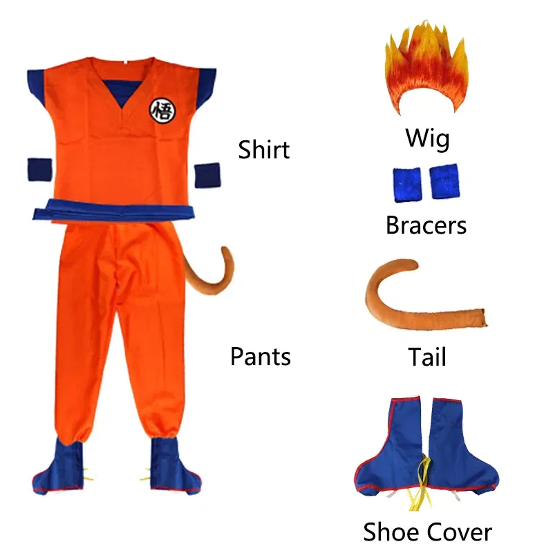 Disfraz de Goku para niños y adultos de Halloween – style b / xs height, 95-105 cm