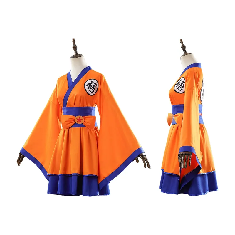 Disfraz de Goku estilo vestido kimono lolita para mujer, XS a XXXL – Elige tu talla
