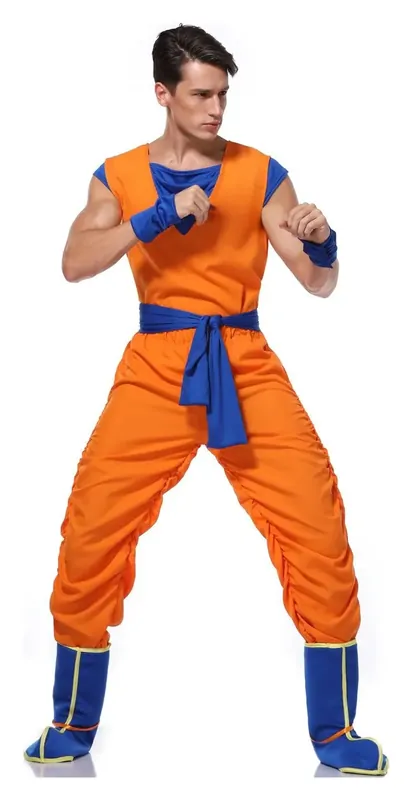 Disfraz de Halloween Super Saiyan para hombre, talla M a XL