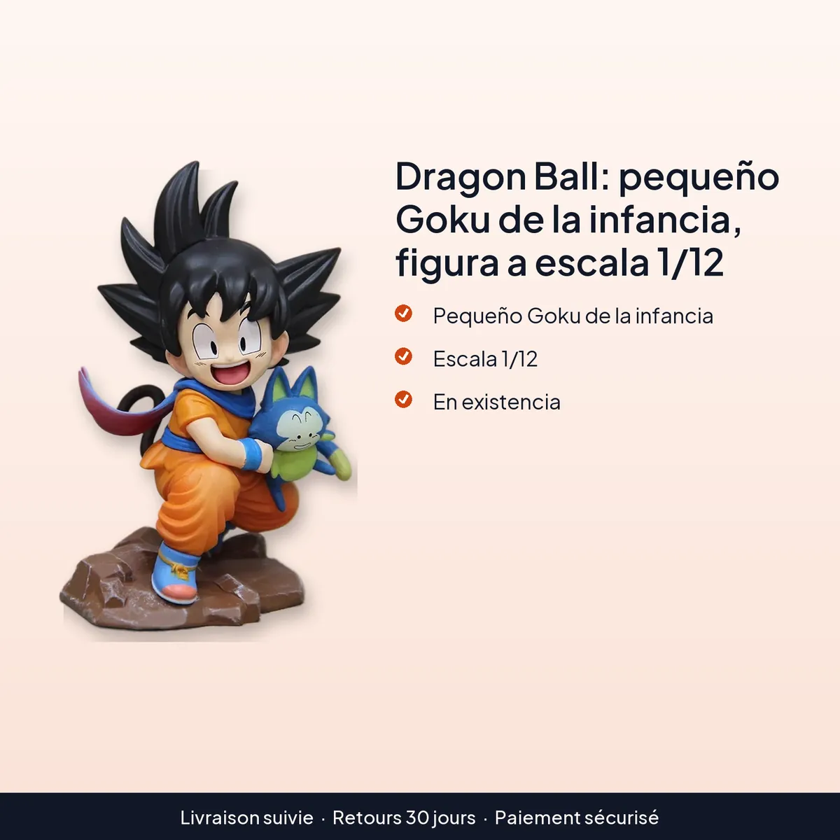 Dragon Ball: pequeño Goku de la infancia, figura a escala 1/12 : pequeño goku de la infancia, escala 1/12, en existencia