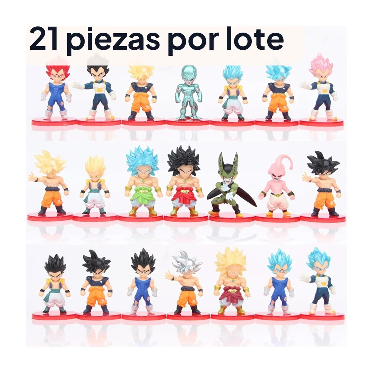 Figura de acción de Dragon Ball Super Saiyan en lote de minifiguras – vue 2