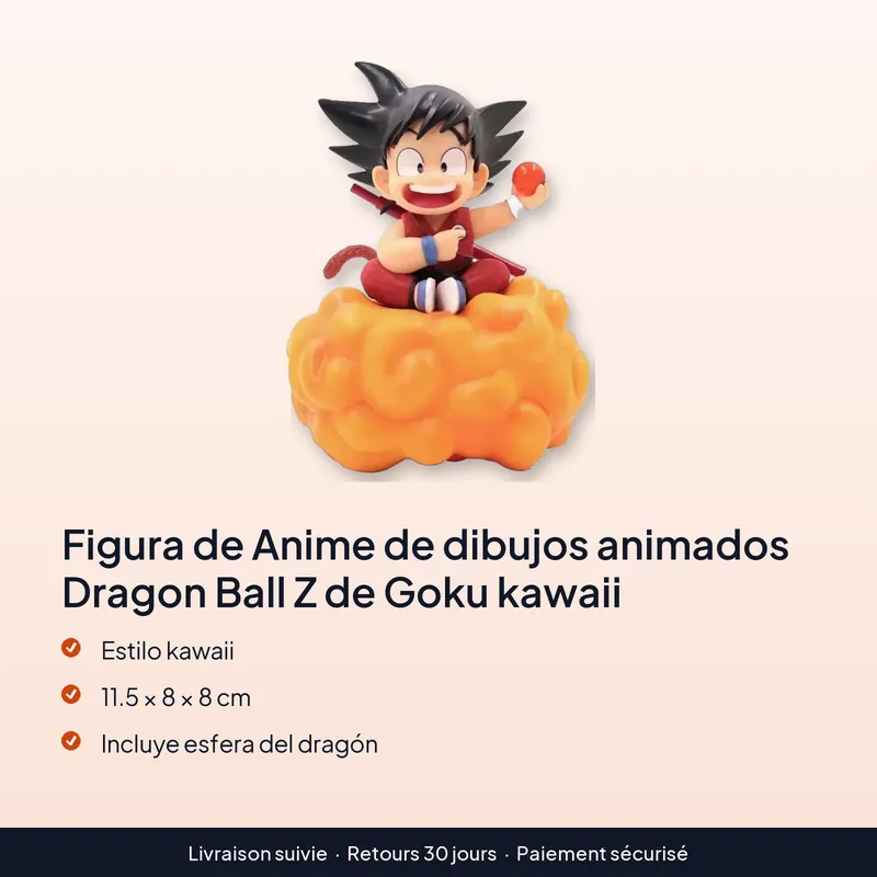Figura de Anime de dibujos animados Dragon Ball Z de Goku kawaii – 1,069 opiniones, nota de 4.7