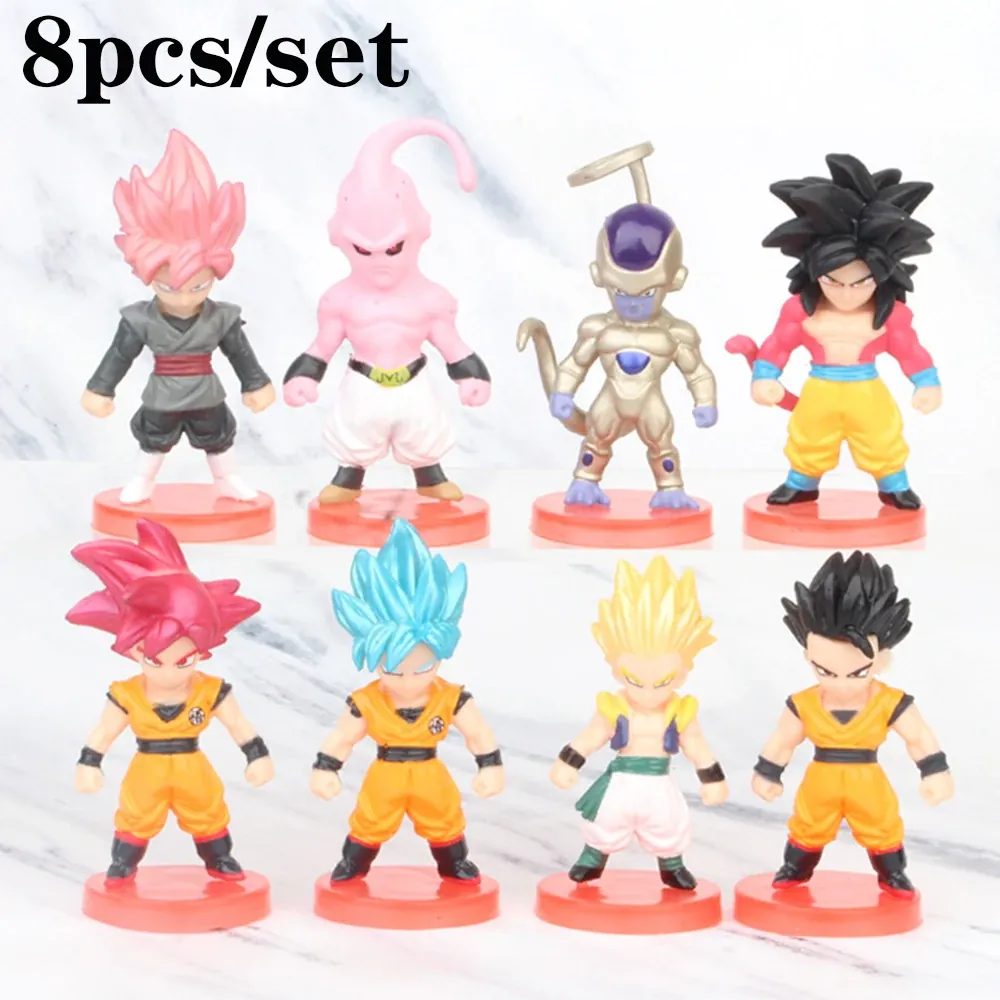 Figura de acción de Dragon Ball SHF Super Saiyan – lot de 8