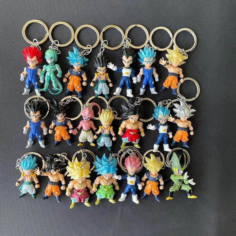 Figura de Dragon Ball chibi: llavero mini de Son Goku kawaii
