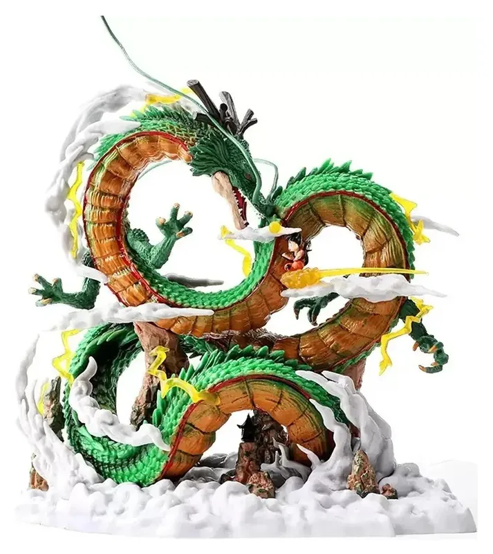 Figura de Dragon Ball: Shenron y Goku en PVC para coleccionar